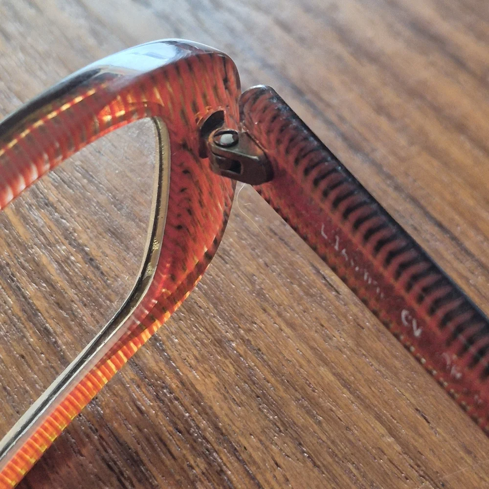 Y2k Orange Red Eyeglasse Frames